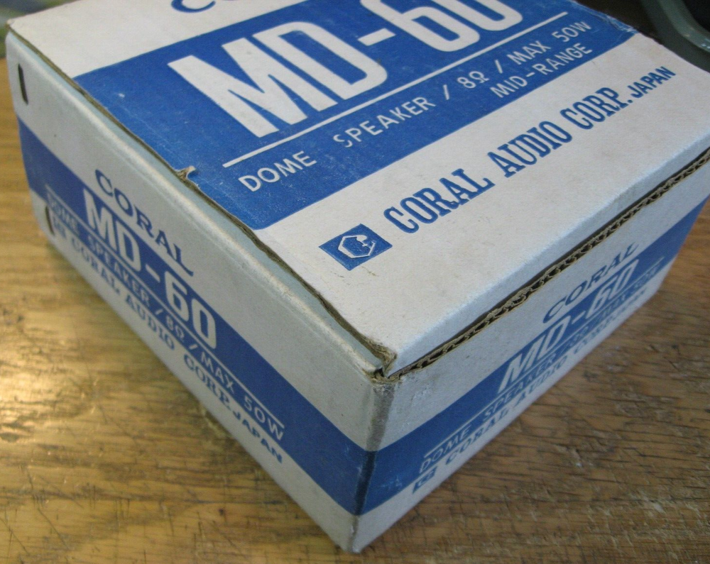 Single Midrange Dome Speaker Coral MD-60 - NOS Qty 1
