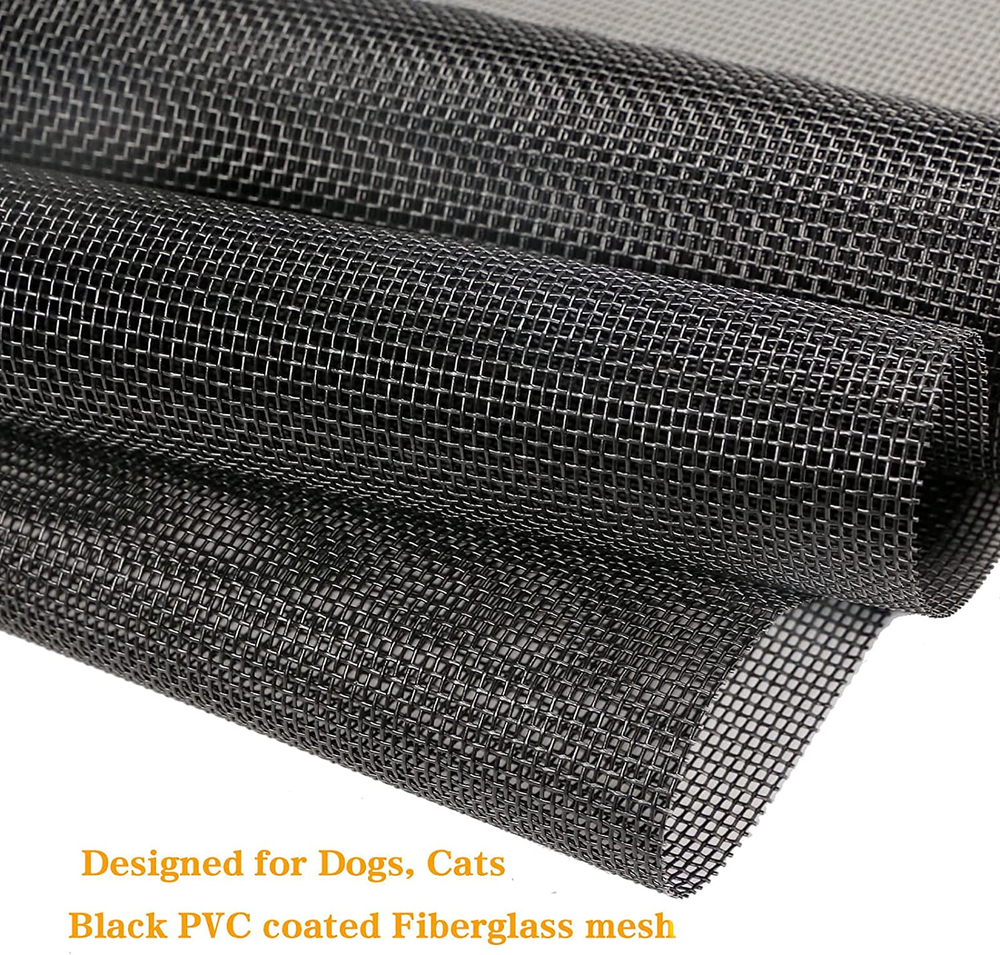 Pet Proof Window Screen Replacement - 60" x 100" Charcoal Mesh, Tooltriz