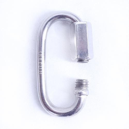 1.7 Inch 304 Stainless Steel Carabiner and Stainless Steel Chain Quick 1.7inch