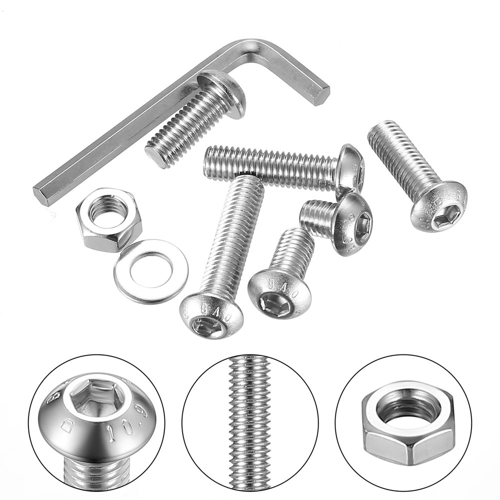 M2 M3 M4 M5 M6 M8 Hex Socket Button Head Cap Screw Bolts Nuts Assortment Kits