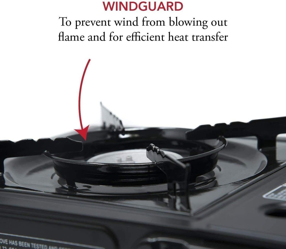 Gas One Portable Butane Camping Stove with Case: Automatic Ignition, Precise