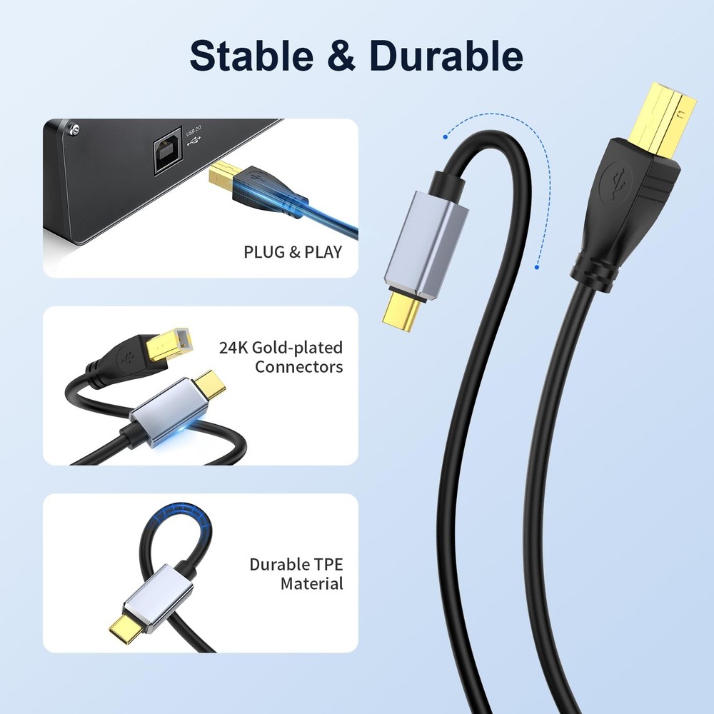 USB C MIDI Cable, Type C to USB 2.0 MIDI Interface Cable for Midi Controller,...