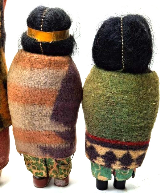 Skookum Bully Good Indian Native American Dolls ~ Lot of 4 Mom baby, 3 children