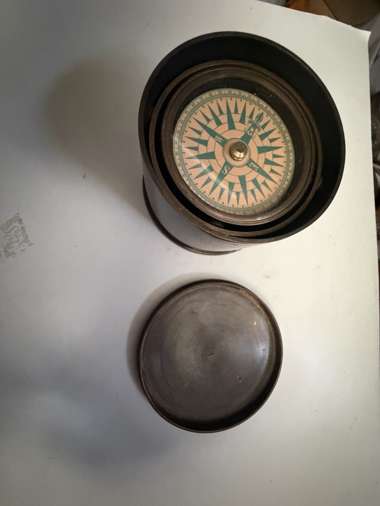 Antique Brass 2.5 Inch Drum Compass