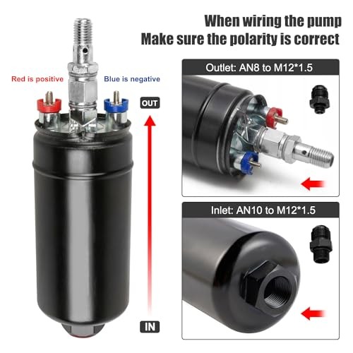 Universal External Inline Fuel Pump Electric High Flow 300LPH 12V with