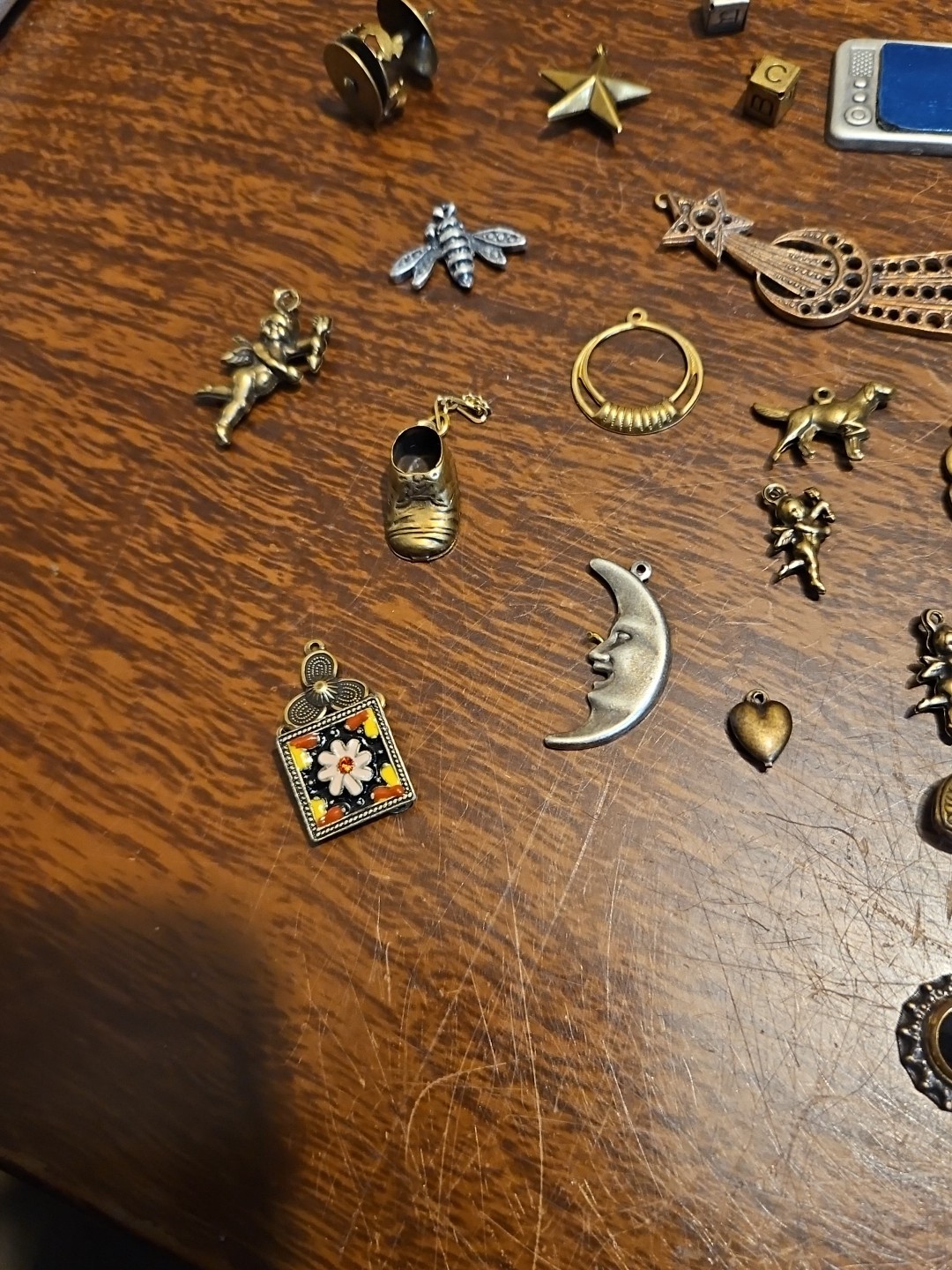 Lot Of 50 Mixed Parts Pcs France Vintage 60s Brass Stampings Findings Jewelry 10