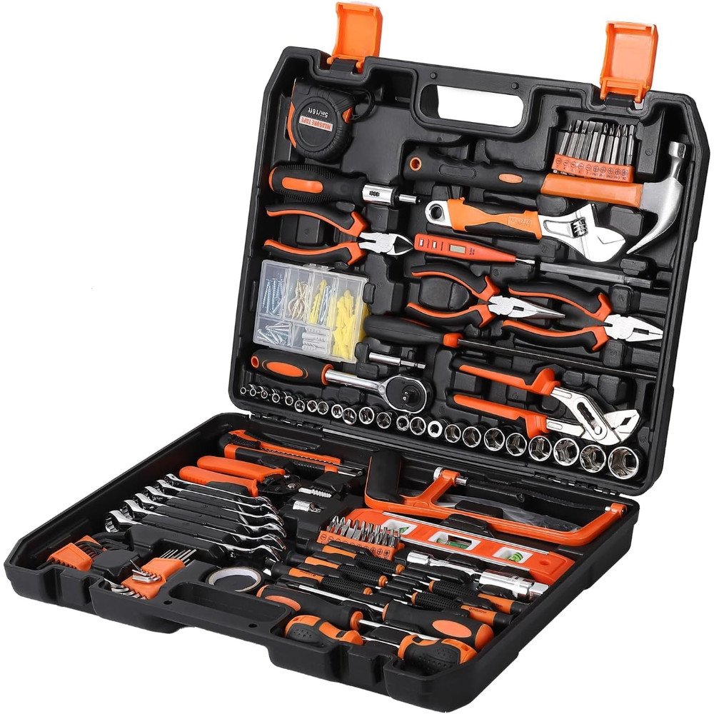 Comprehensive Socket & Tool Set 236 Pcs W/ Case for Car Repairs, Drives Included