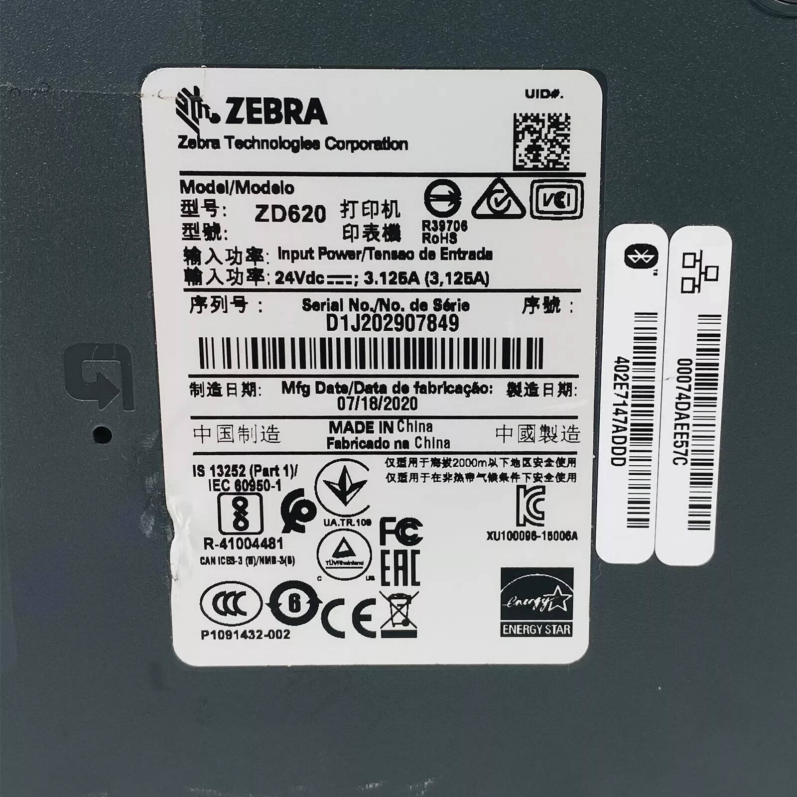 Zebra ZD620 and ZD420 Mobile Thermal Transfer Business Label Printers 300 dpi