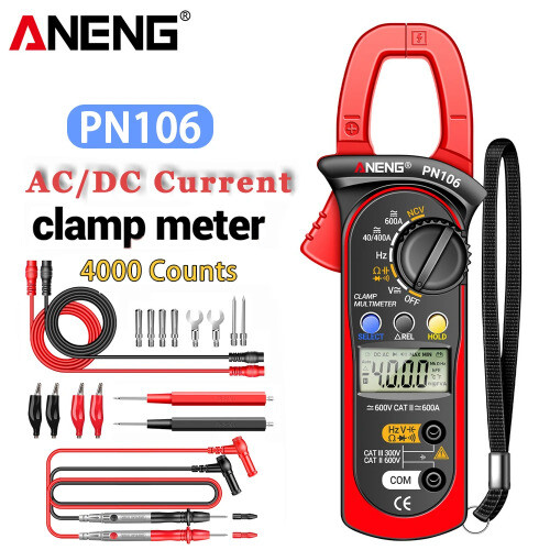 AC/DC Clamp Meter 600A Current Voltage 4000 Counts Digital Multimeter Tool