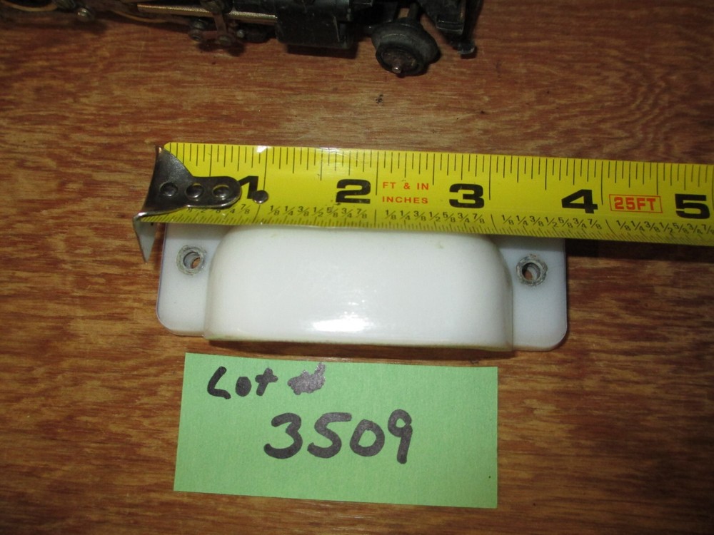 Vintage Glass Cupboard Drawer Pull #3509