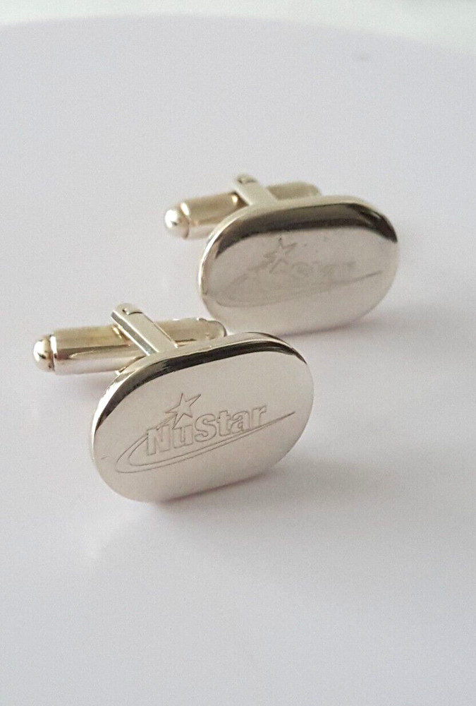 Fabulous Sparkling Solid Nustar Cufflinks 925 Solid Silver 12.80grams #20649