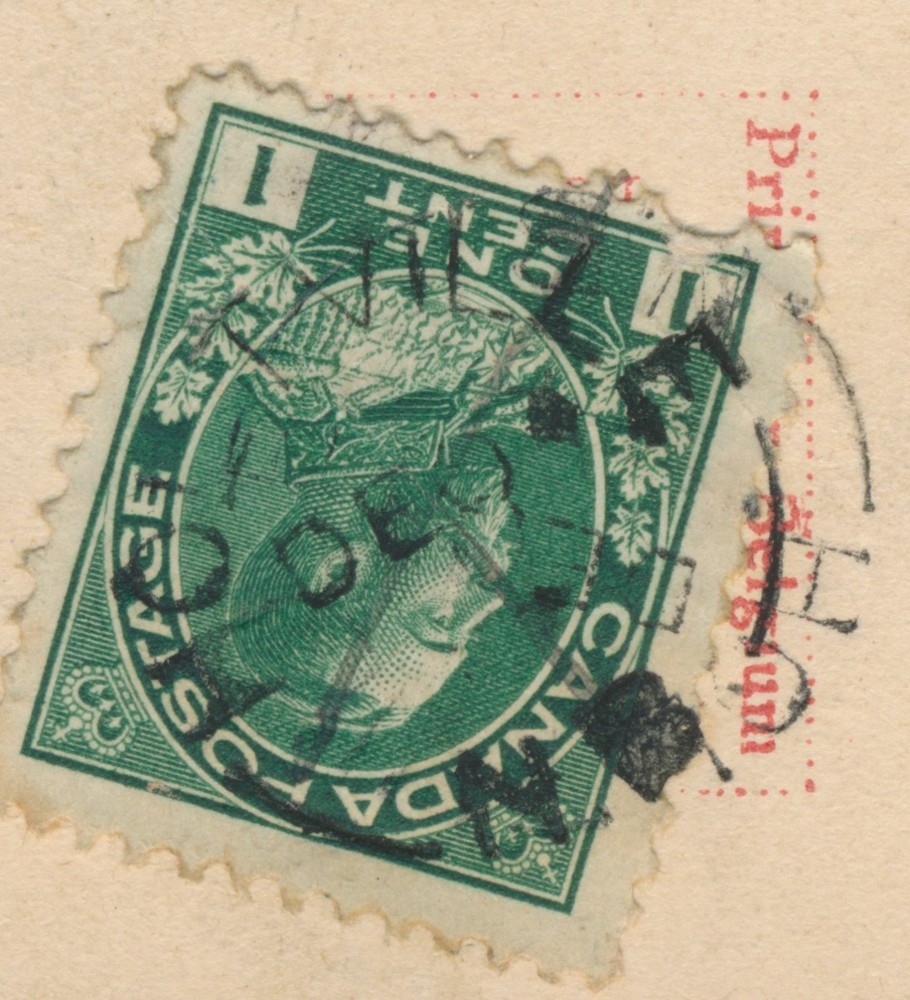 Holtville, NB - 1914 Split Ring Cancel on Postcard