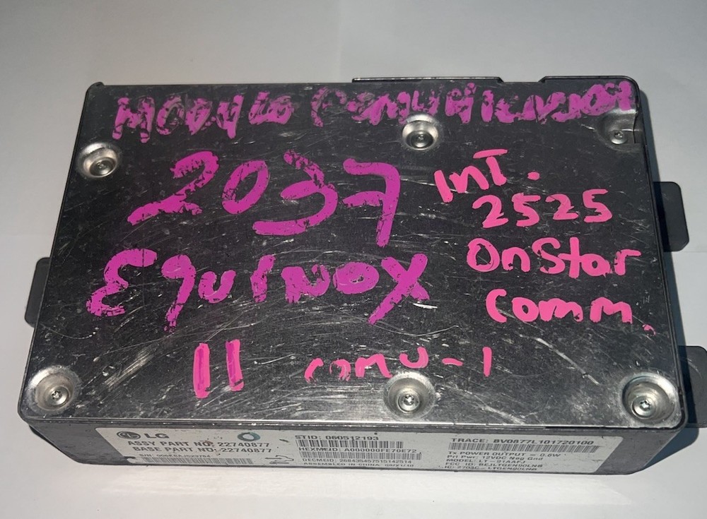 2011 Chevrolet Equinox Telematics Interface Control 22740877