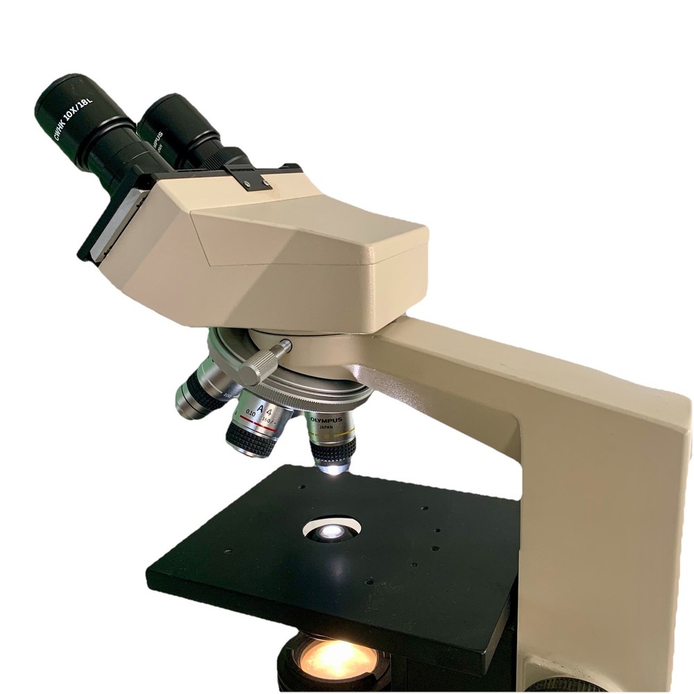 Olympus CHB-001 Model Microscope 4 Objectives w Manual Case Accessories EUC