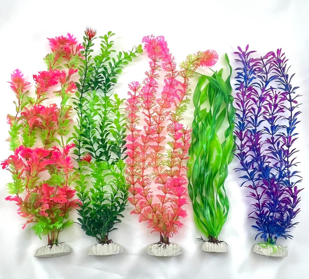 20 Pack Aquarium Artificial Plants - Various Sizes