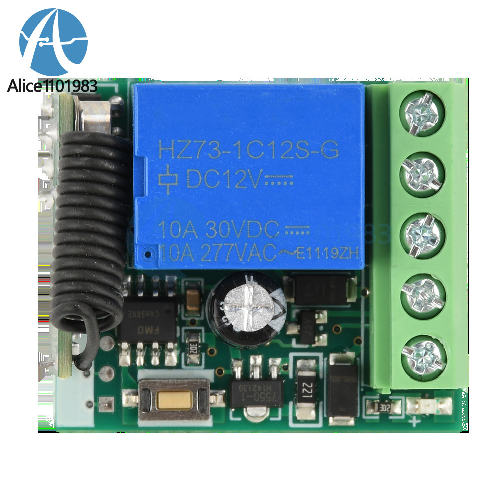 433Mhz Universal Wireless Remote Control Switch DC 12V Receiver Transmitter Set