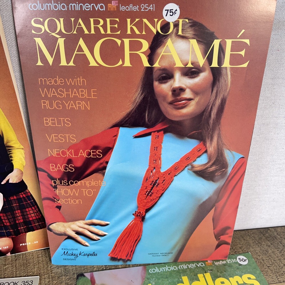 Vintage Patterns Instructions Sweaters, Poncho, Macramé