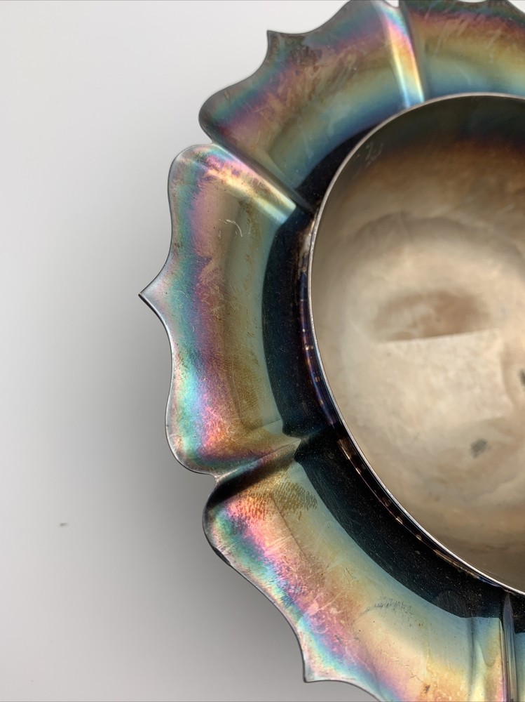 Vintage LUNT Silverplate Footed Dish Bowl 7” Wide And 2.5” Tall