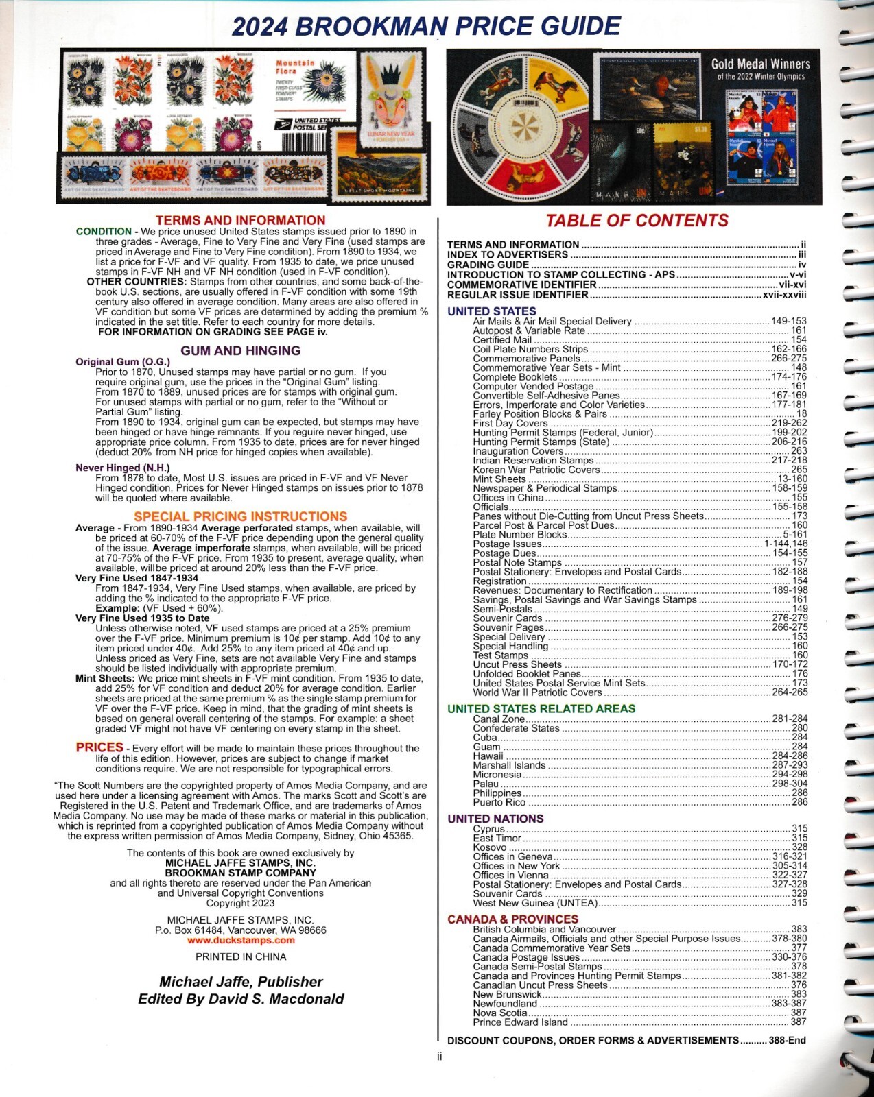 BROOKMAN 2025 Catalog of US, Canada & United Nations Stamps - PRICE GUIDE / Book