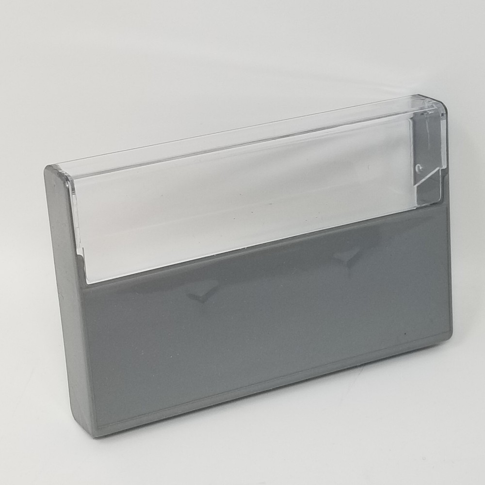 5 Cassette Tape Cases: Clear Front + Silver Solid Back - Plastic