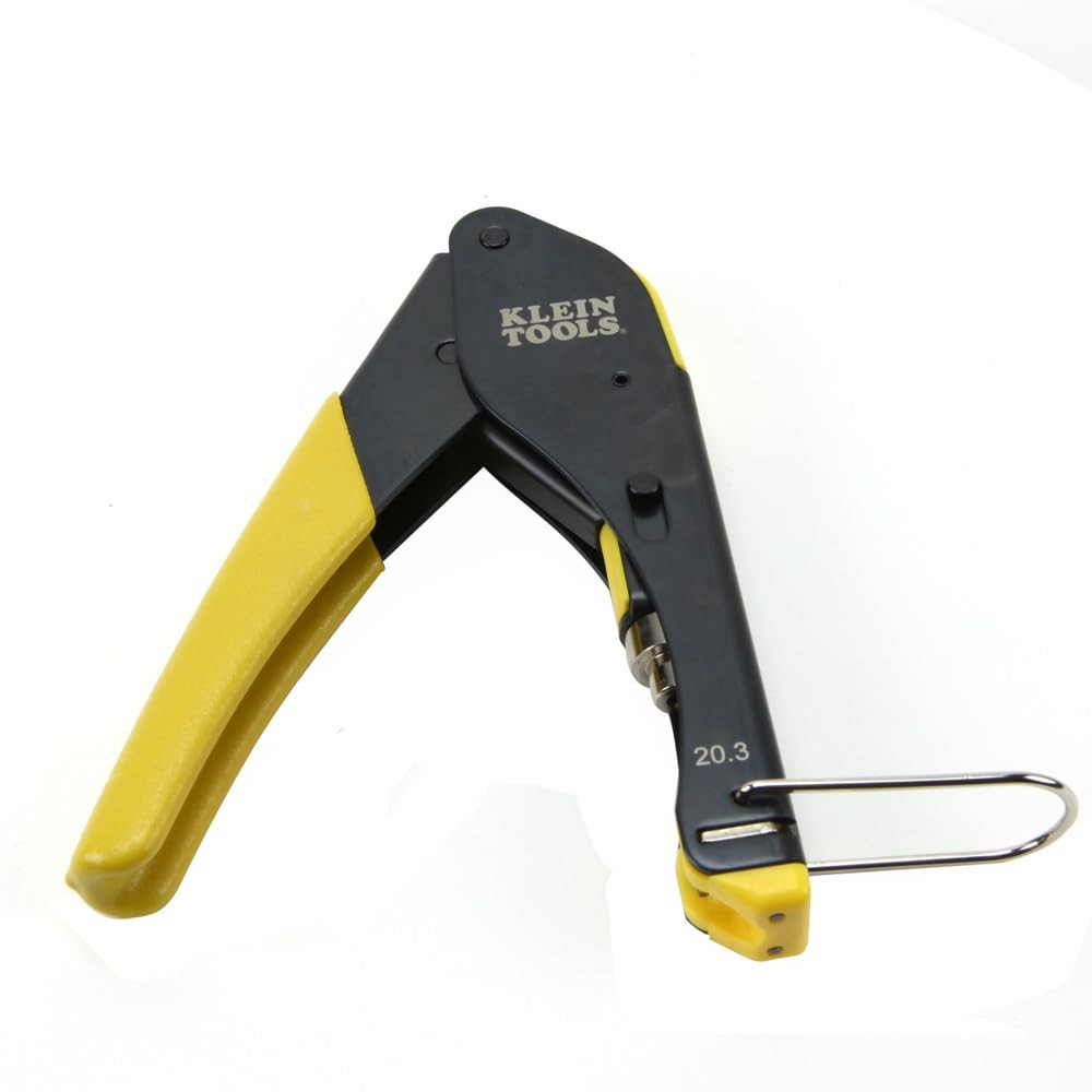 Klein Tools 80151 Coax Cable Compression Crimper and Stripper Set with Yellow