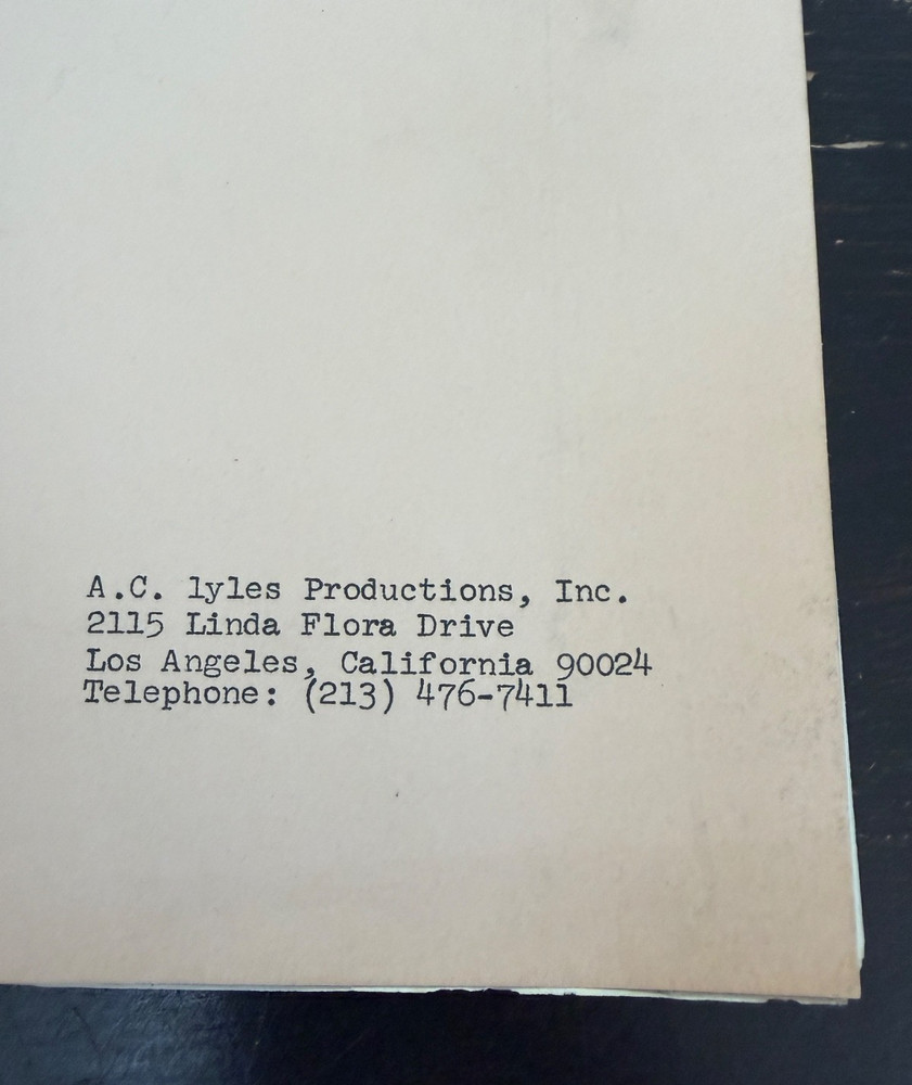 FLIGHT TO HOLOCAUST MADE FOR TV MOVIE SCRIPT 1976 ORIGINAL SCRIPT PATRICK WAYNE
