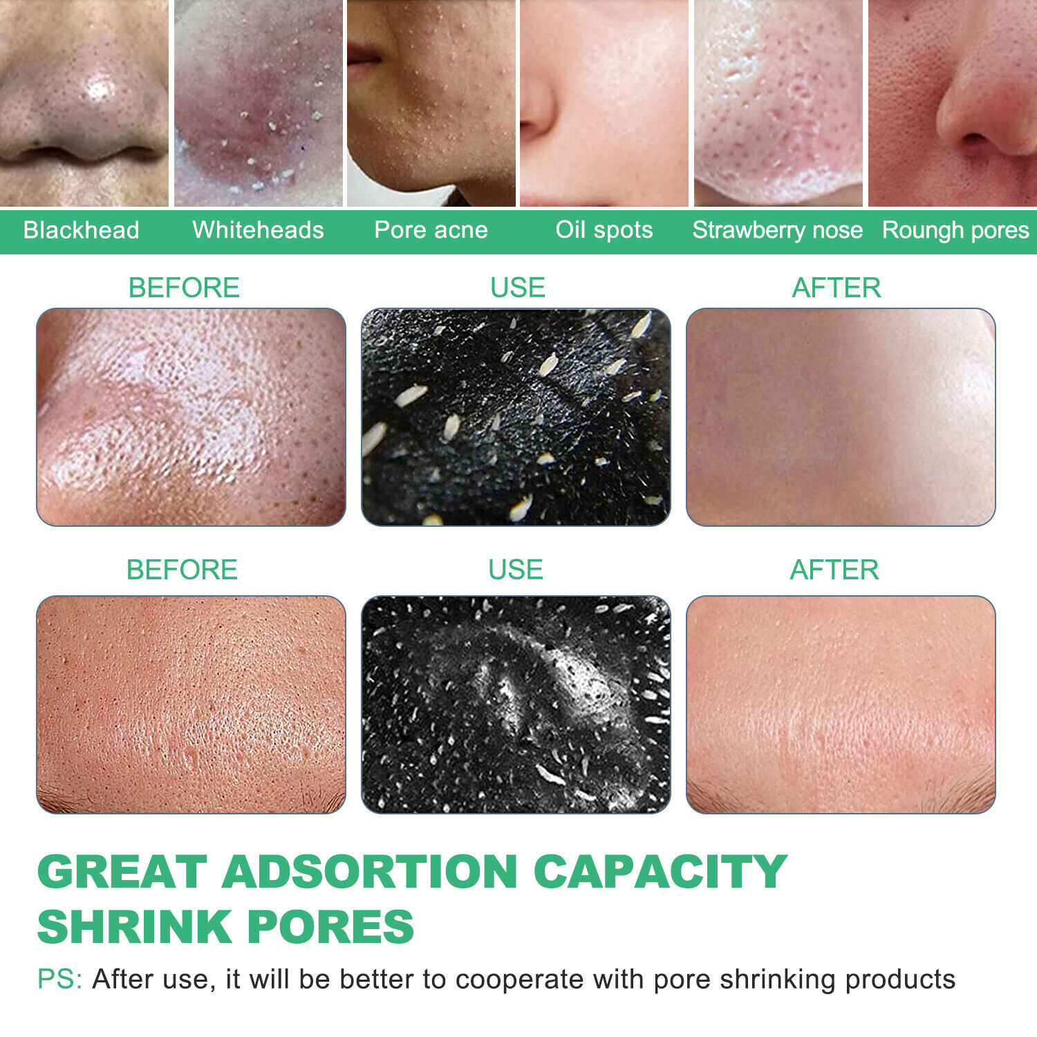 Purifying Acne Peel-off Mask ​Facial Cleansing Blackhead Remover Charcoal Mask