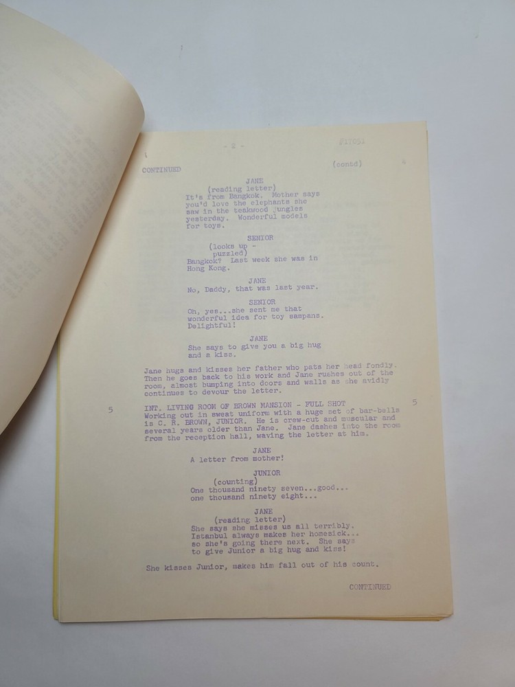 JANE / 1961 Unproduced TV Series Script "The Ensign", Revue Studios