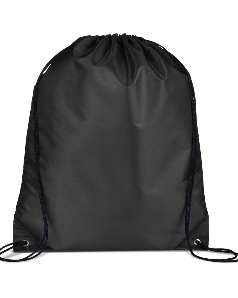 Liberty Bags 8886 Nylon Bag Value Black Cord Drawstring Backpack