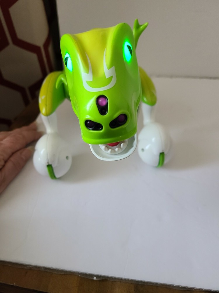 Zoomer Interactive T-REX Remote Controlled Robotic Dinosaur T-Rex Green/White.