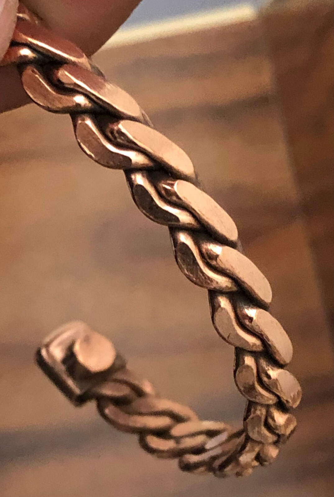 Heavy Twist Pure Copper Magnetic Bracelet Arthritis Pain Therapy Cuff Bangle