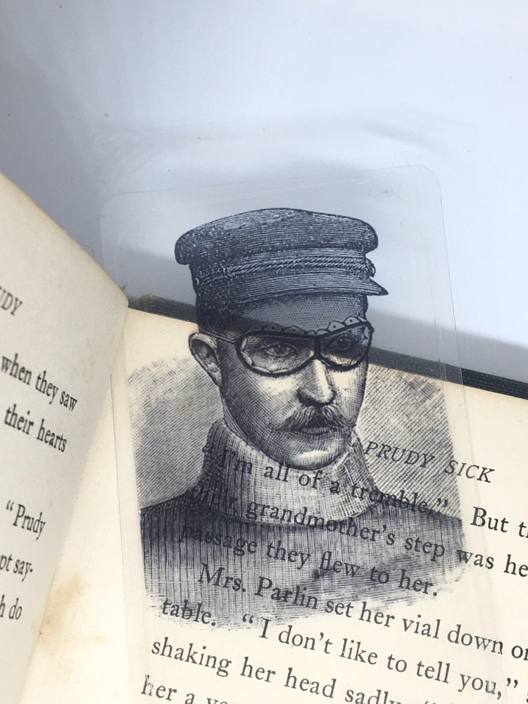 Fabulous Old Antique Steampunk Image Translucent Floating Laminated Bookmark