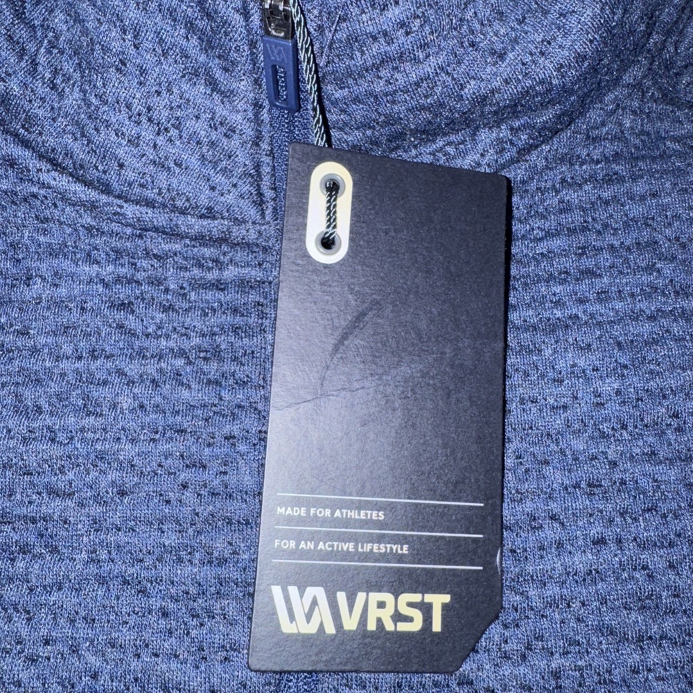 MEN'S 1/4 Zip pullover SMALL light navy NWT