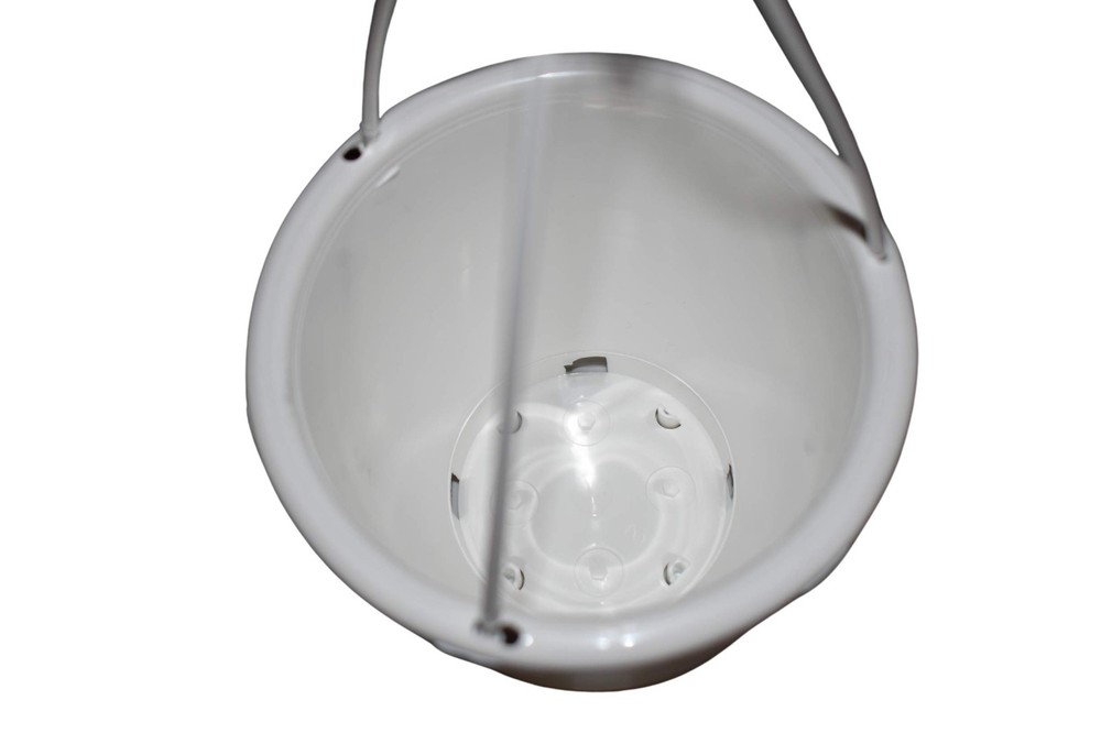 4.5 inch Mini White Plastic Hanging Basket by (5)