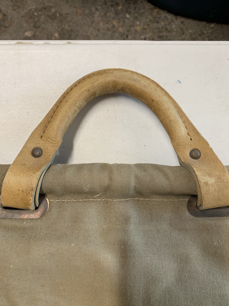 1940-43 WWII United States Marine Corps USMC Officers Canvas Garment Bag Vintage