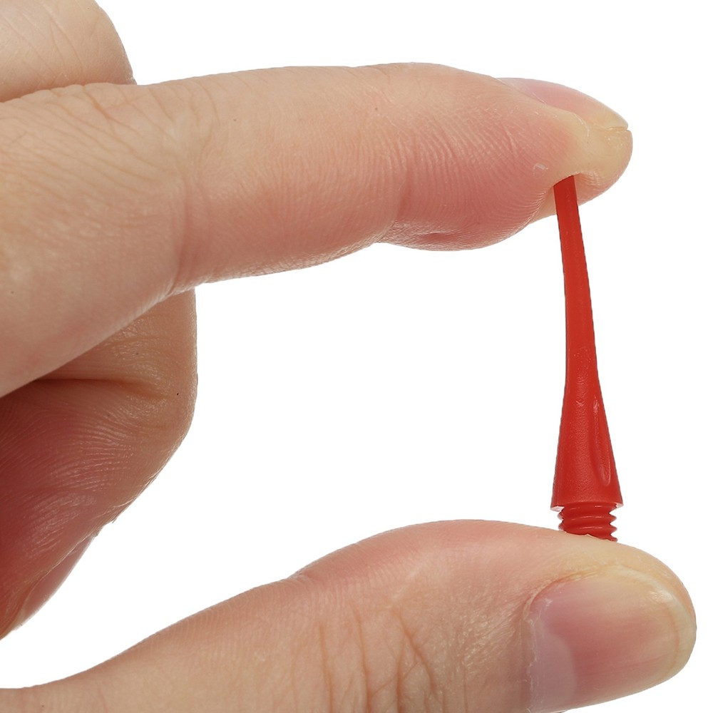 50Pcs 2BA Thread Plastic Soft Tip Dart Points Replacement Accessories, Red