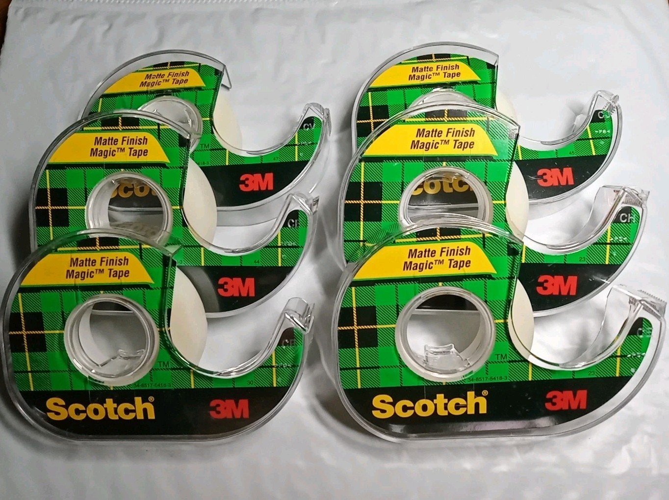 3M Scotch 119 Magic Tape with Dispenser 1/2 In x 800 In PACK OF 6