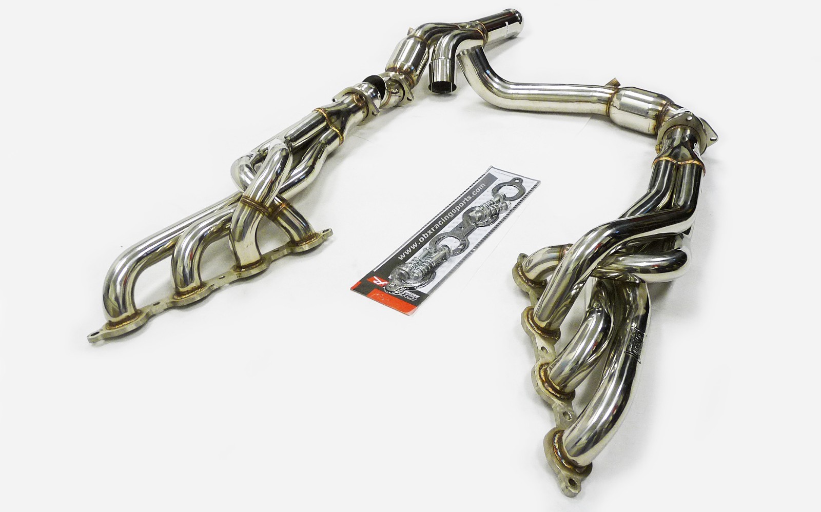 OBX Stainless Long Tube Manifold 2014-16 Chevy Silverado GMC Sierra 6.2L Catted