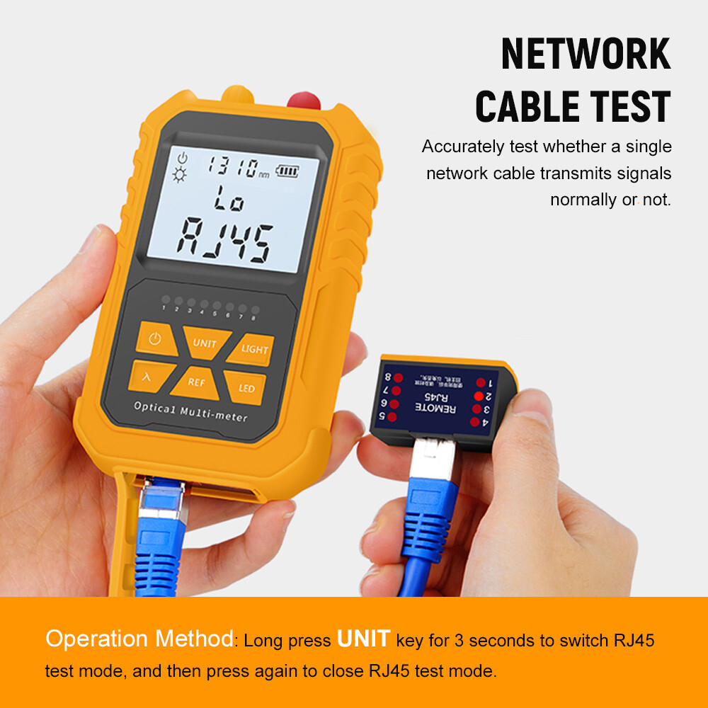 Handheld Optical Meter with 5km Red -70~+6dBm Optical W1R0