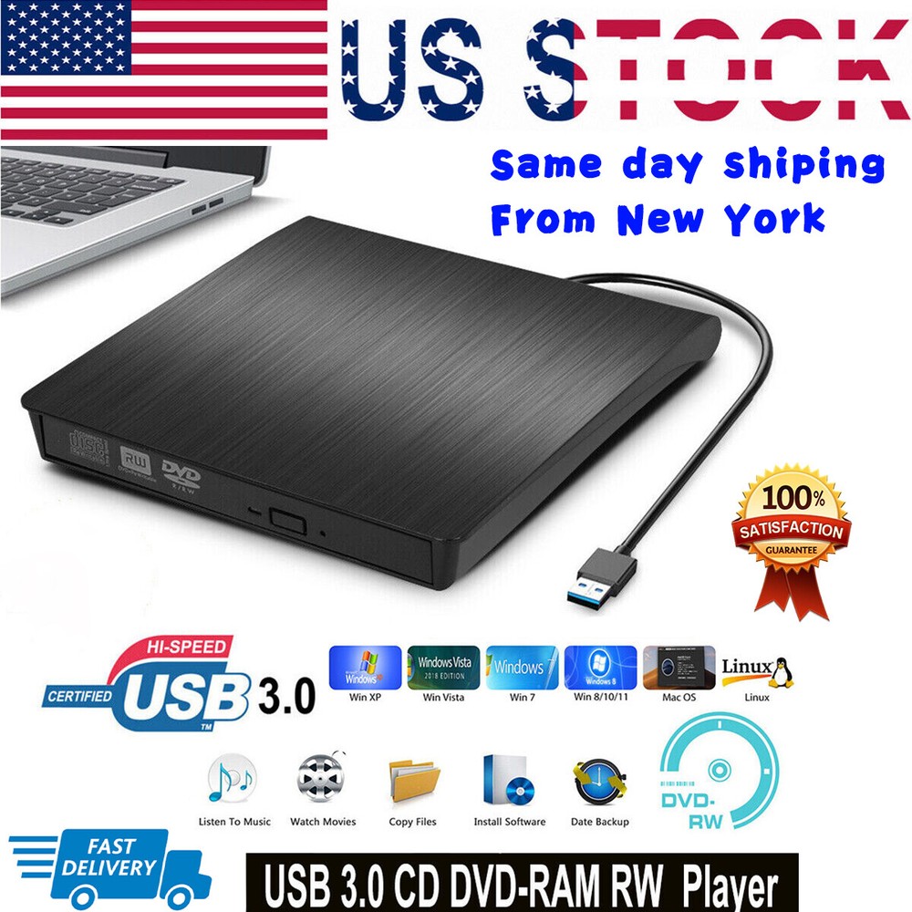 CD/DVD Compatible with Notebooks, desktops, Macs, and All-in-one Computers