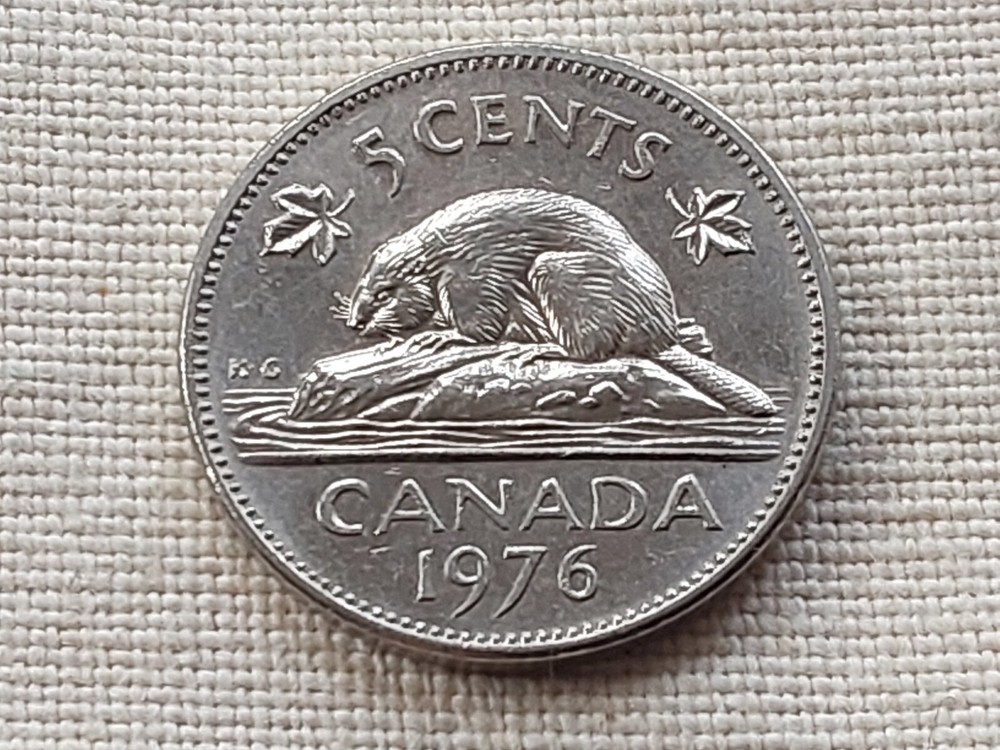 Canada 1976 5 Cents coin