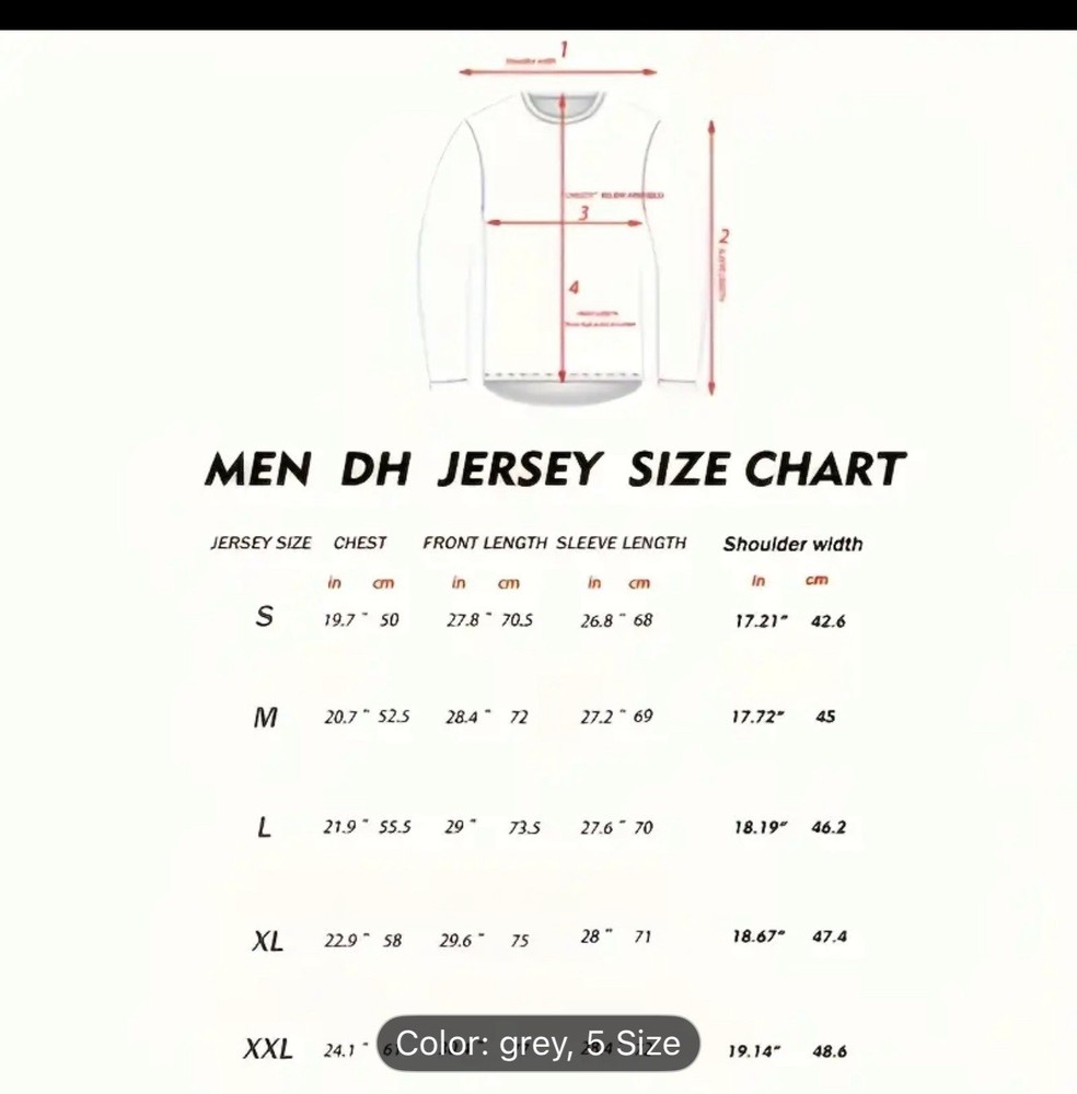 Motorcycle Jersey Size Large