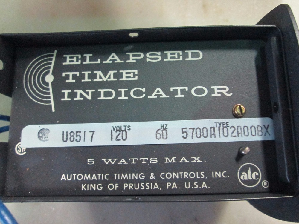 ATC Elapsed Time Indicator Type: 5700A102A00BX U8517 120 Volts (NIB)