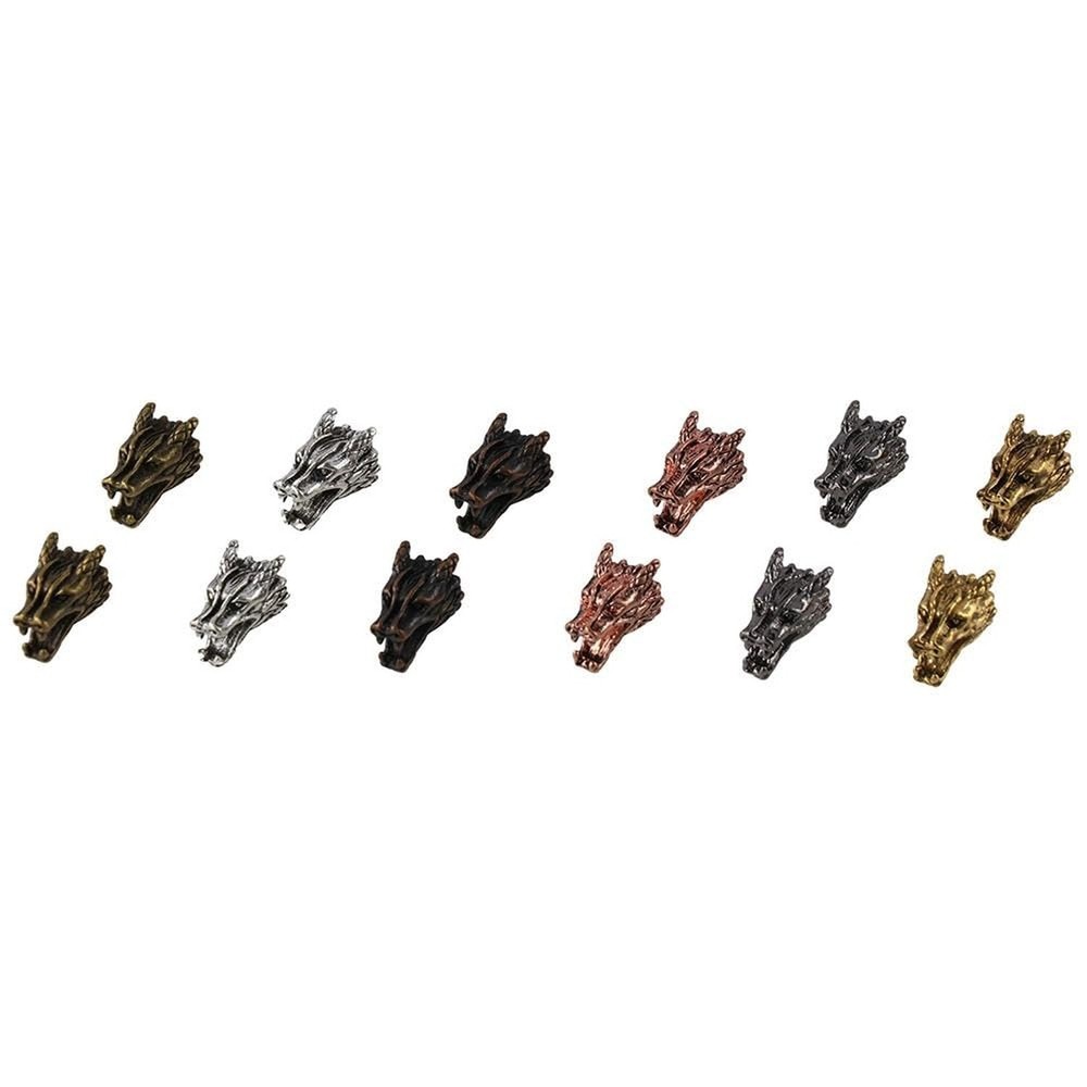 40Pcs Alloy Dragon Head Shape Beads,Mixed Colors Connector Beads Spacer for D...