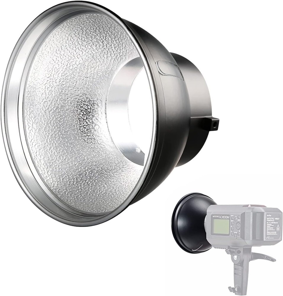 Professional 7" Bowens Mount Reflector with Silver Interior for Even Lighting