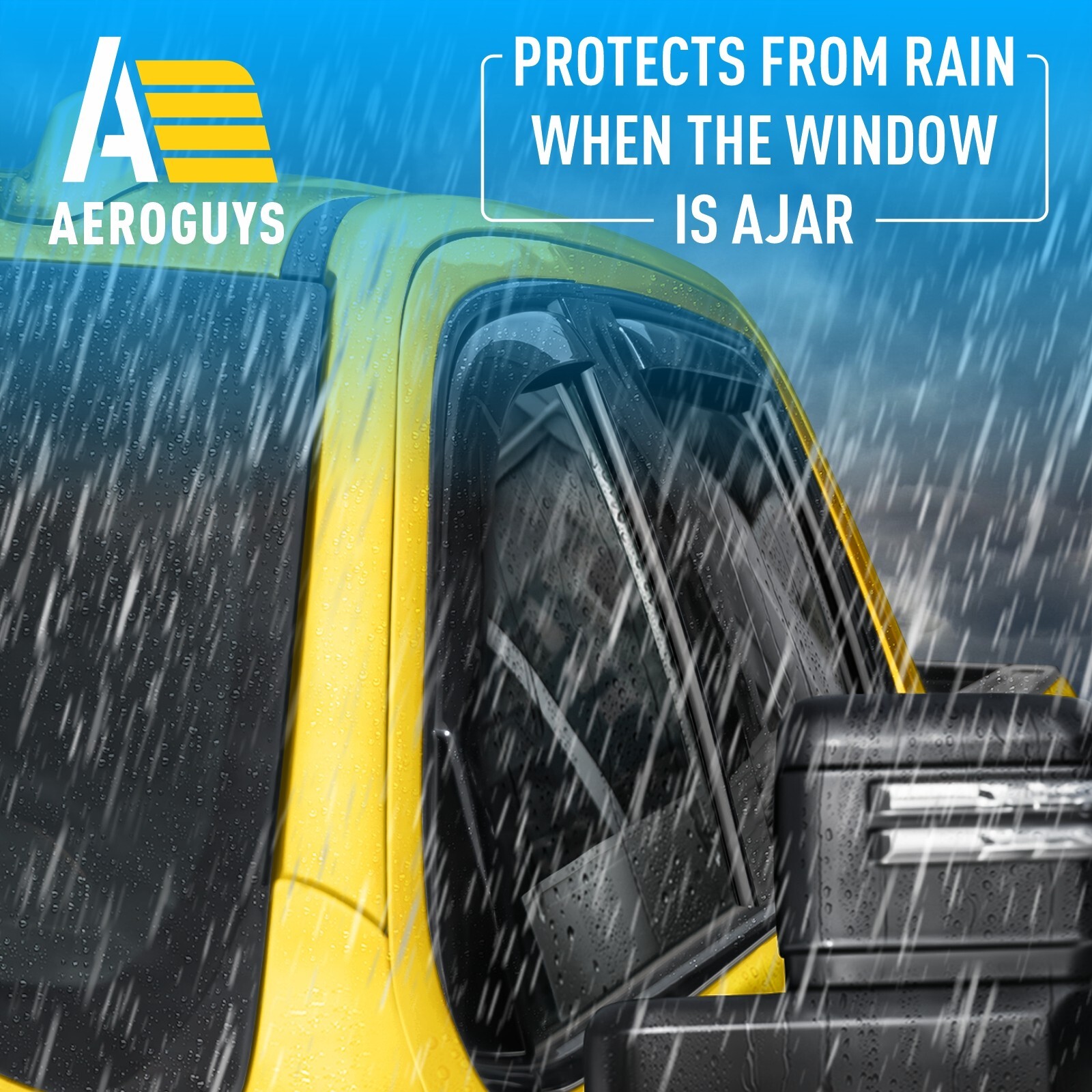 Rain Visors Wind Rain Guards for 2020-2026 Chevy Silverado Crew Cab 2500/3500