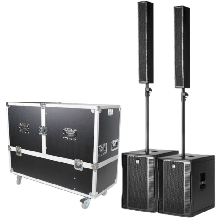 RCF Evox 12 Pair w/ Flight Case | Column Array PA System | Dual 15″ Woofers