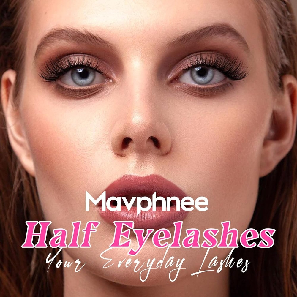 Half Lashes Natural Looking Cat Eye Accent Eyelashes Multi-layers...