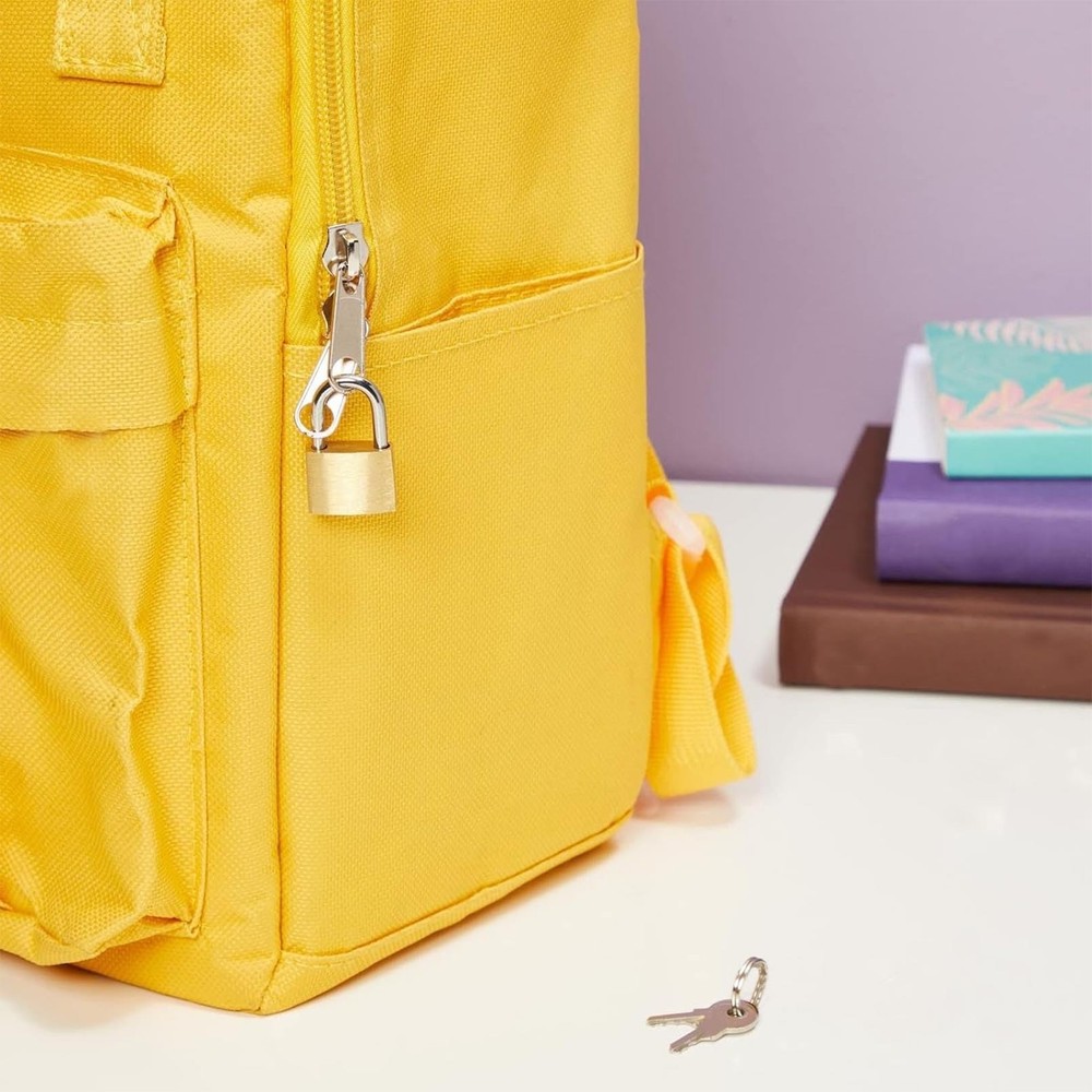 3 Pcs Small Solid Brass Locks with Keys, Mini Key Locks for Luggage Locks, Ba...