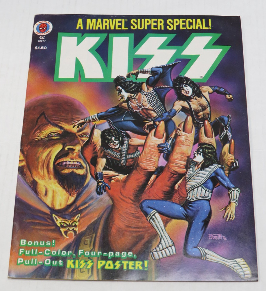 KISS MARVEL SUPER SPECIAL #5 COMIC BOOK WITH POSTER 1978 AUCOIN